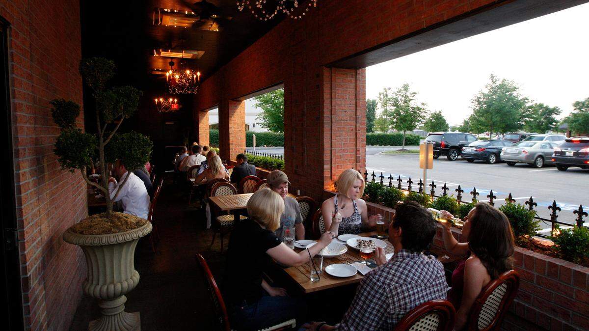 The patio at Saul Good Restaurant and Pub in Hamburg in May 2010.