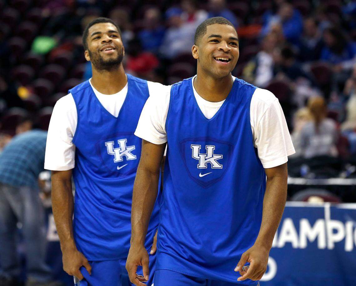 Andrew Harrison, left, and Aaron Harrison will play for the La Familia team in the TBT this summer. The Lexington Regional of the tournament will be played in Rupp Arena.