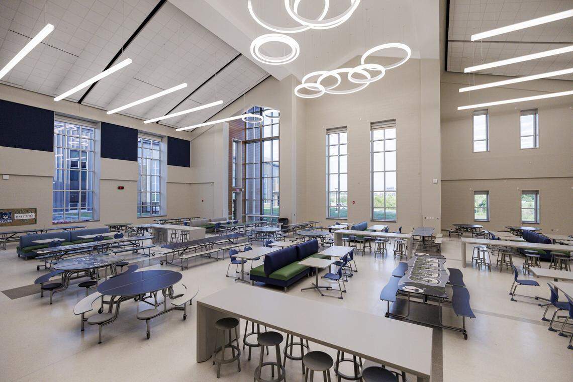 The cafeteria on Monday, Aug. 11, 2025, at Mary E. Britton Middle School in Lexington, Ky.