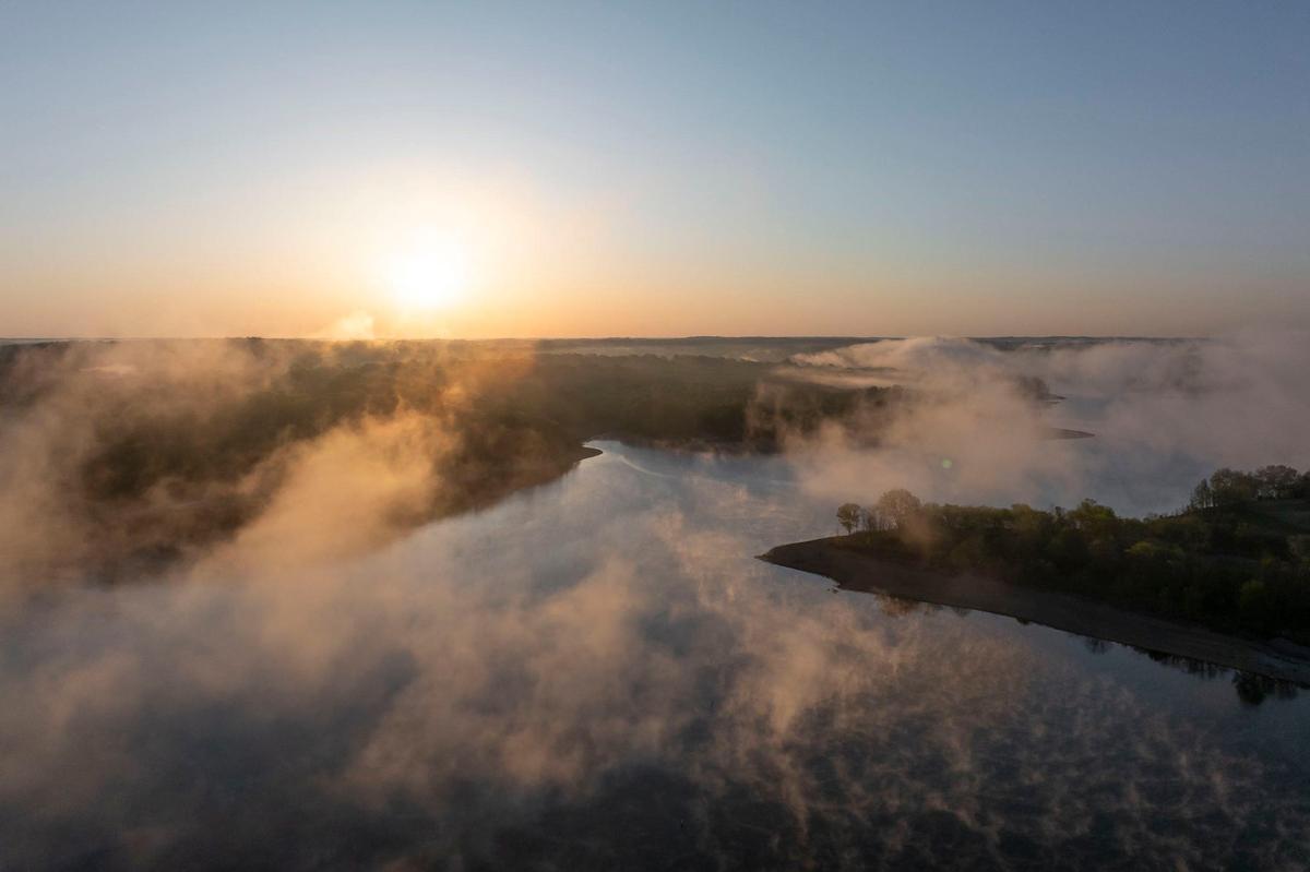 The sun rises over Barren River Lake near Lucas. Barren River Lake State Resort Park, about a 2.5-hour drive from Lexington, offers a lodge and cottages; a campground open from mid-March through mid-November; a restaurant; marina; hiking and biking trails and golfing.
