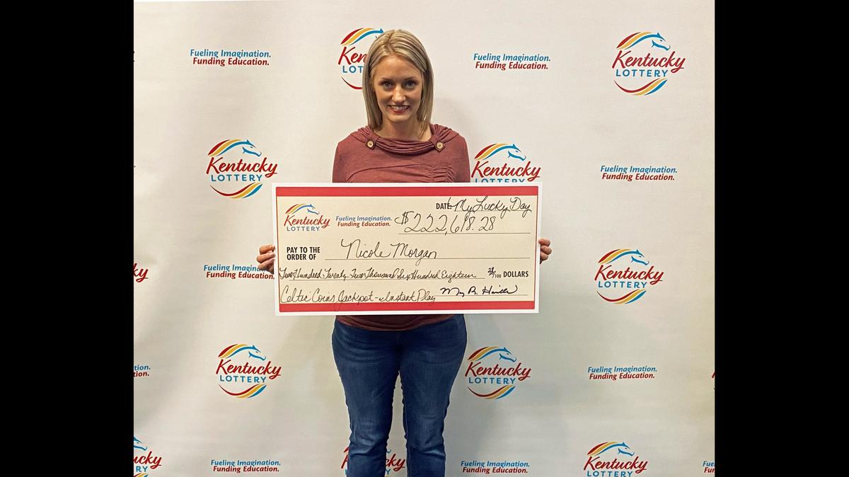 Nicole Morgan, of Laurel County in Kentucky, hit jackpot playing the Kentucky Lottery. 