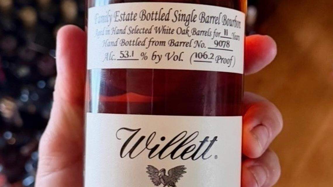 Father Jim Sichko has a third “papal” barrel pick from Willett that will be released in Nov. 11 via online auction and raffle, with some bottles available at Ernie’s Spirits in Lexington.