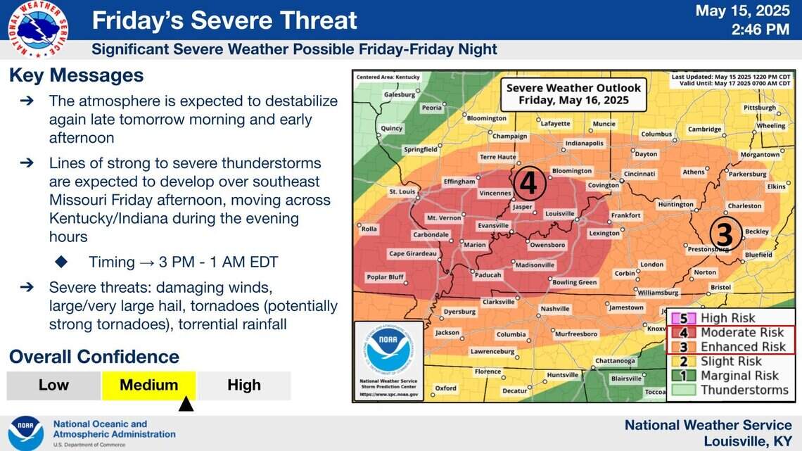 Severe weather expected in Kentucky Thursday and Friday | Lexington ...