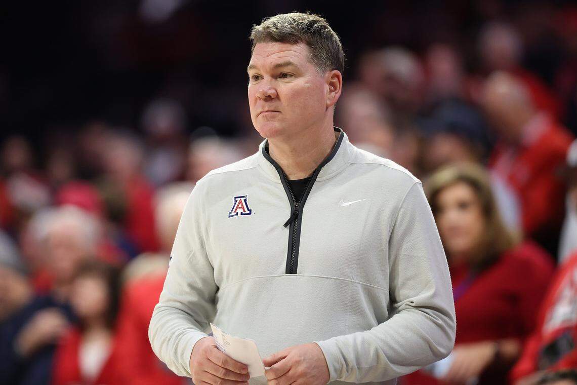Arizona coach Tommy Lloyd is seeking to lead the Wildcats to their first men’s NCAA basketball tournament Final Four since 2001 and their first national championship since 1997.