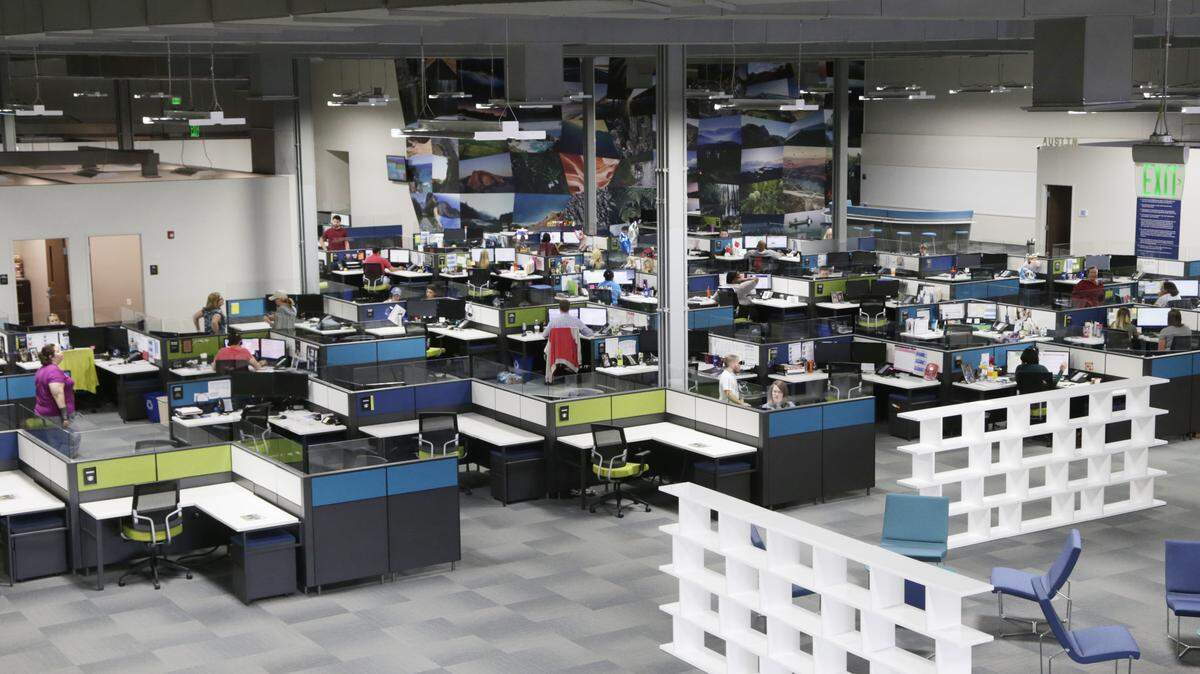 Space that once was full of groceries is now part of Creative Lodging Solutions' new offices in the former Beaumont Kroger.   