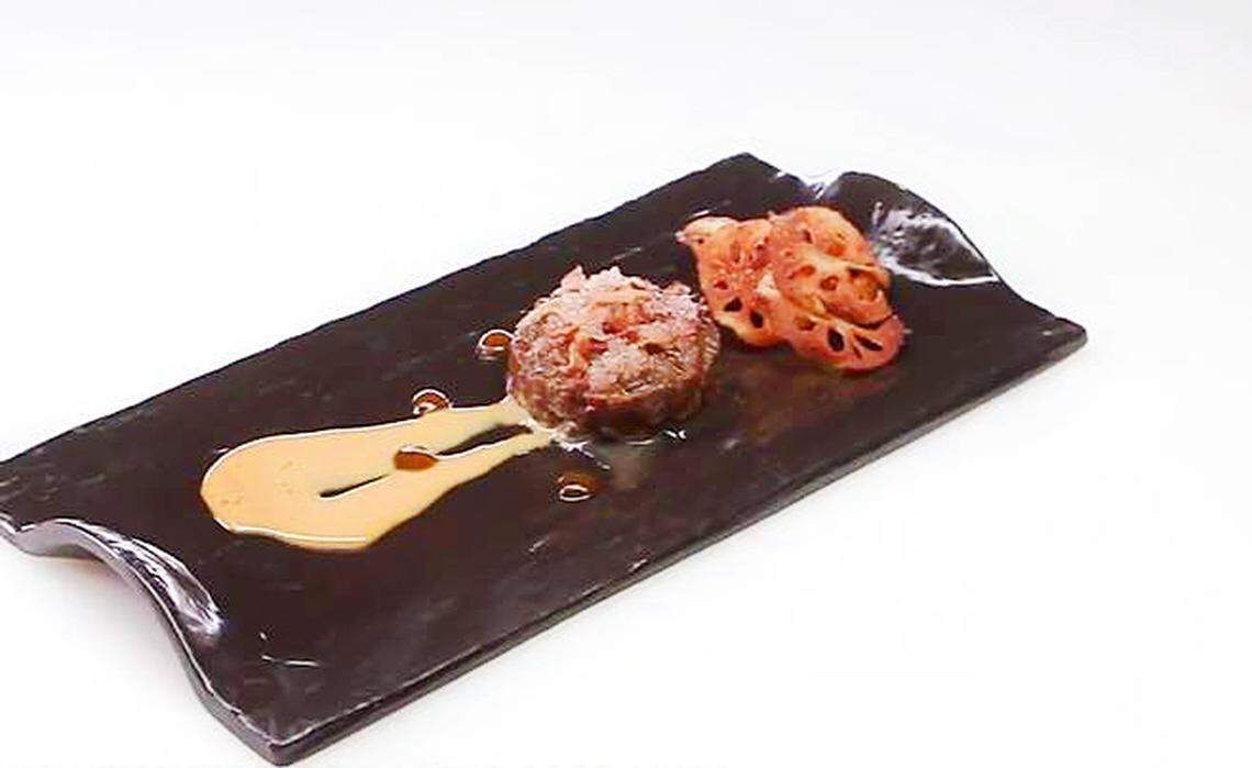 Chef Eric Adjepong planned a four-course meal representing the transatlantic slave trade. But his first course, a jerk beef tartare with fried lotus root chips, was the judges least favorite, so he was cut at the final moment.