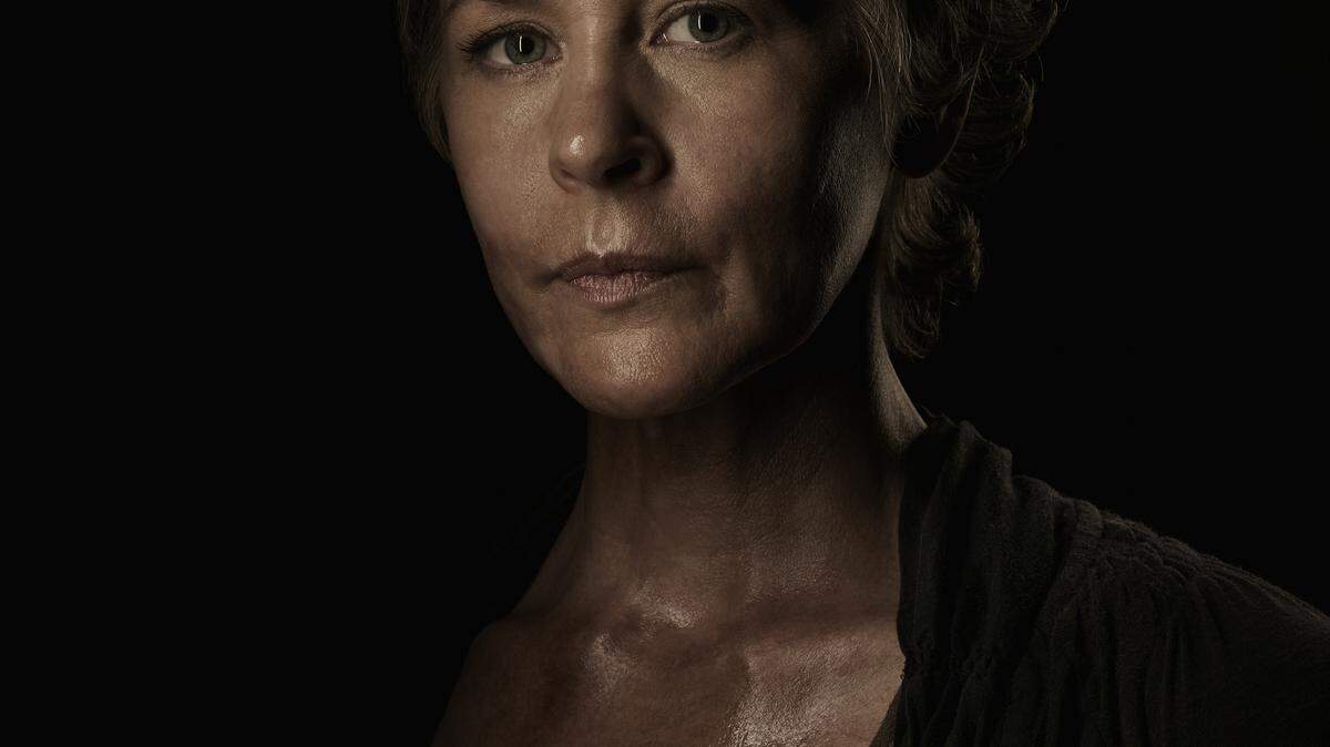 Melissa McBride is Carol, who has become a fierce zombie hunter, in The Walking Dead.