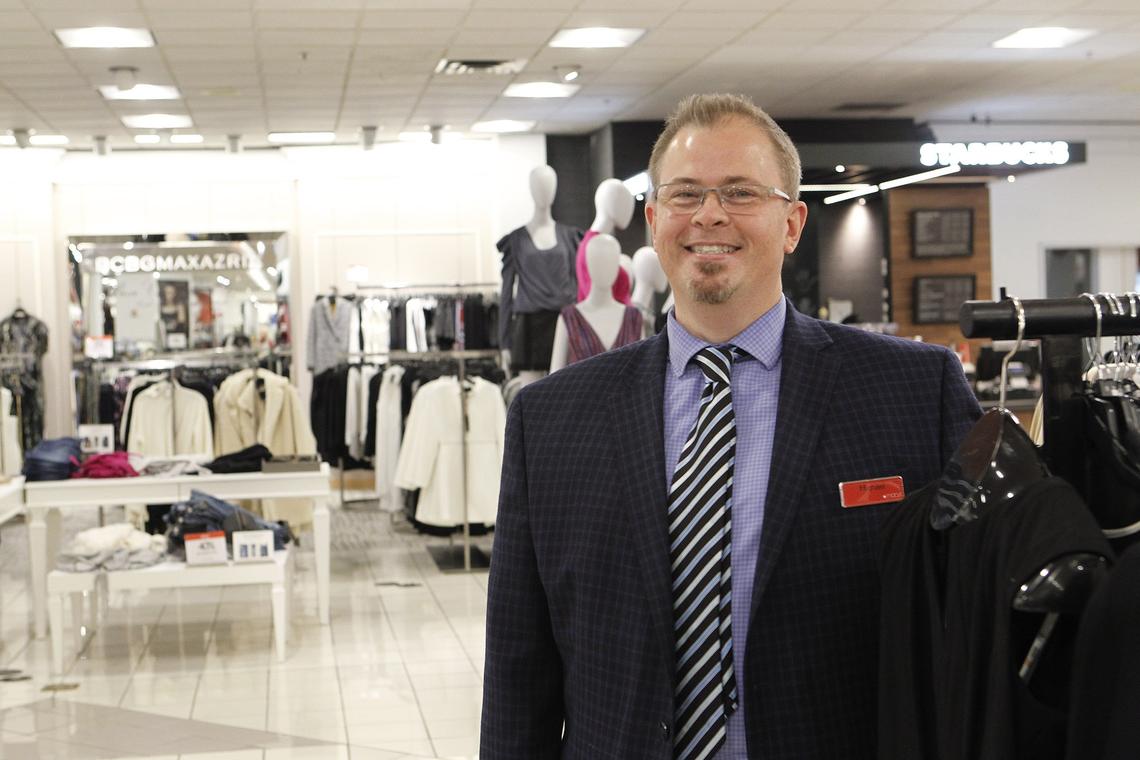 Michael Nold, Macy’s store manager, discussed the improvements to the Fayette Mall store resulting from the company’s Growth50 strategy. Photo by Matt Goins
