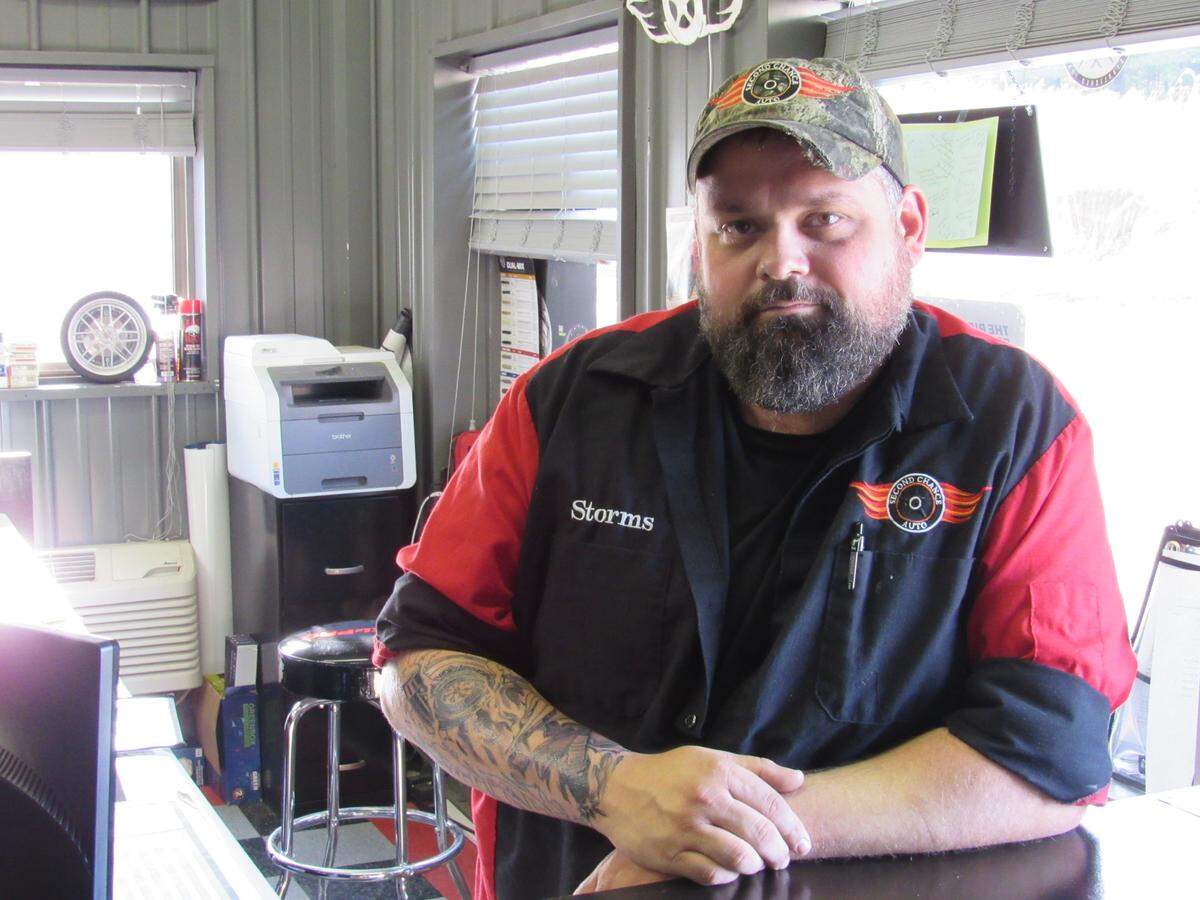 Jon Storms is sales and service manager at Second Chance Auto in Louisa, Ky., which trains people to be mechanics as they take part in addiction treatment.