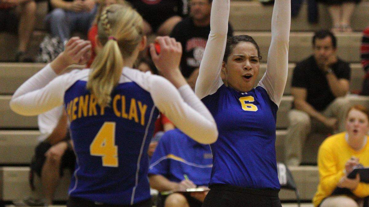 Senior setter Jordan Strickland, right, looks to lead No. 8 Henry Clay deep into the state tournament again this season.