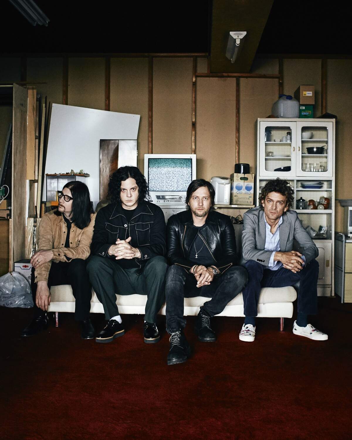 The Raconteurs (L-R): Jack Lawrence, Jack White, Patrick Keeler, Brendan Benson