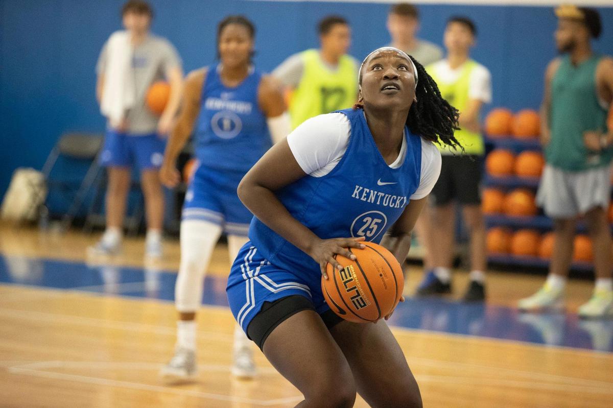 One of Kentucky’s new post players is Buffalo transfer Adebola Adeyeye.