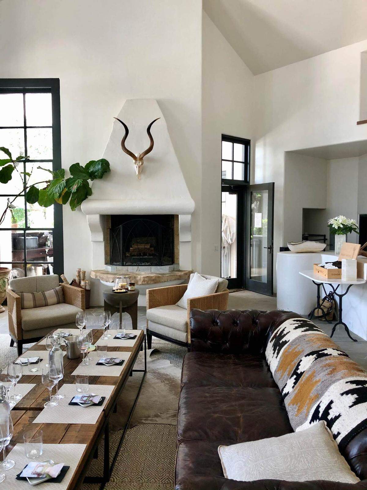 Enjoy a curated tasting in the tasting room at Signor Vineyards.