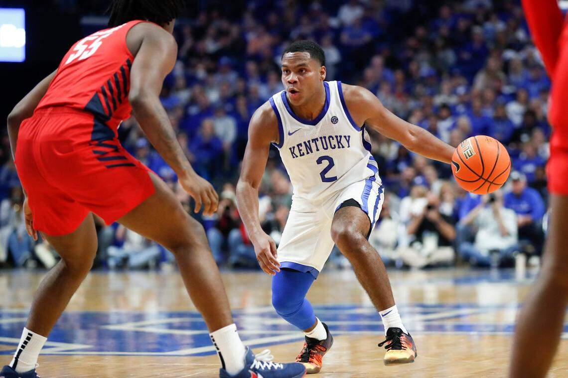 In his season debut, Kentucky senior guard Sahvir Wheeler (2) had 11 points, 11 assists and six rebounds in UK’s 77-52 victory over Duquesne last Friday night.