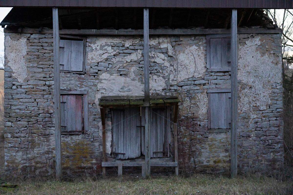 The Choctaw Academy dormitory building in Scott County, Ky., stands Thursday, February 1, 2024. Established in 1825, the academy was the first federally controlled residential/boarding school for Native Americas.