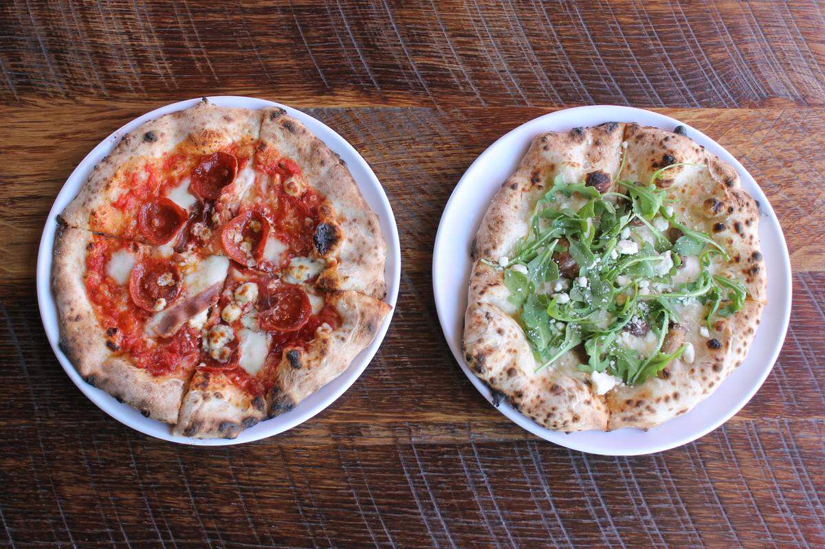 Smashing Tomato will have two options for Lexington Pizza Week, the Sweet Beast, left, and the vegetarian Pizza Funghi.