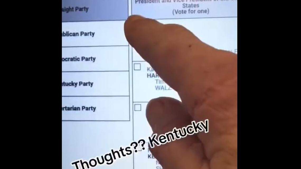 A Laurel County voter on Oct. 31 claimed their intended vote for Donald Trump instead went to Kamala Harris.