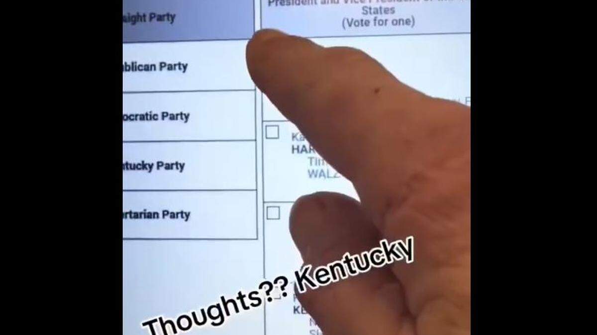 A Laurel County voter on Oct. 31 claimed their intended vote for Donald Trump instead went to Kamala Harris.