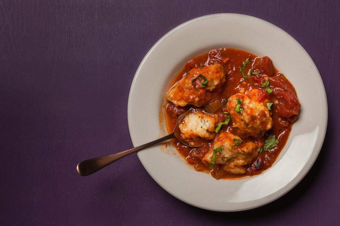 The trick to this Tomato Stew With Basil Dumplings recipe is to use tomatoes in their best form at the time of the year.