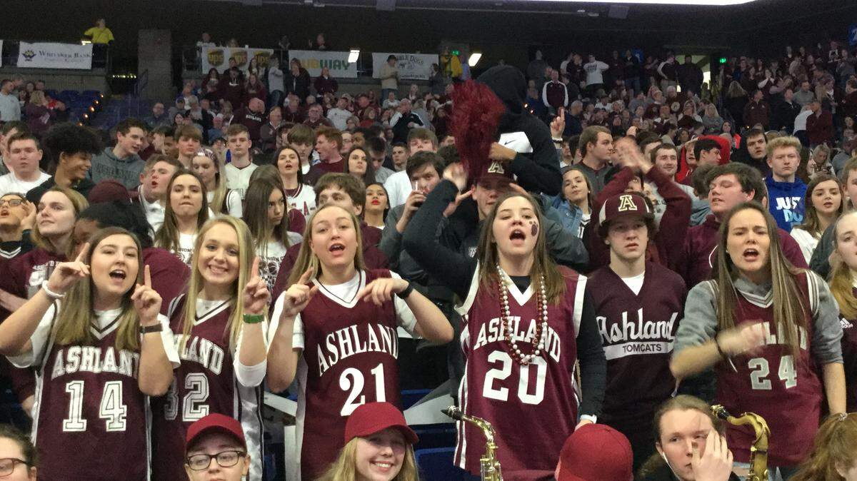 Ashland Blazer students cheered during their team's victory over Owensboro on Wednesday.