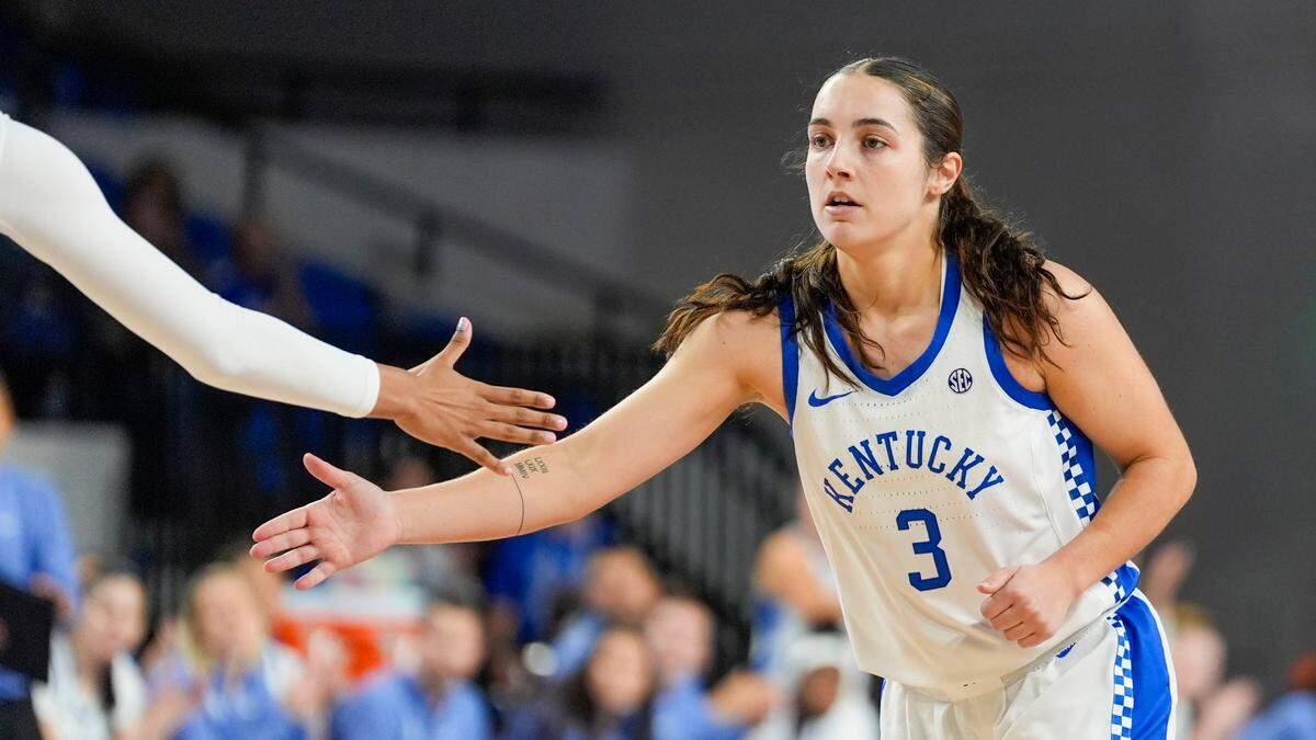 Georgia Amoore leads Kentucky in scoring at 16.3 points per game this season and is fourth in the nation in assists per game at 7.0.