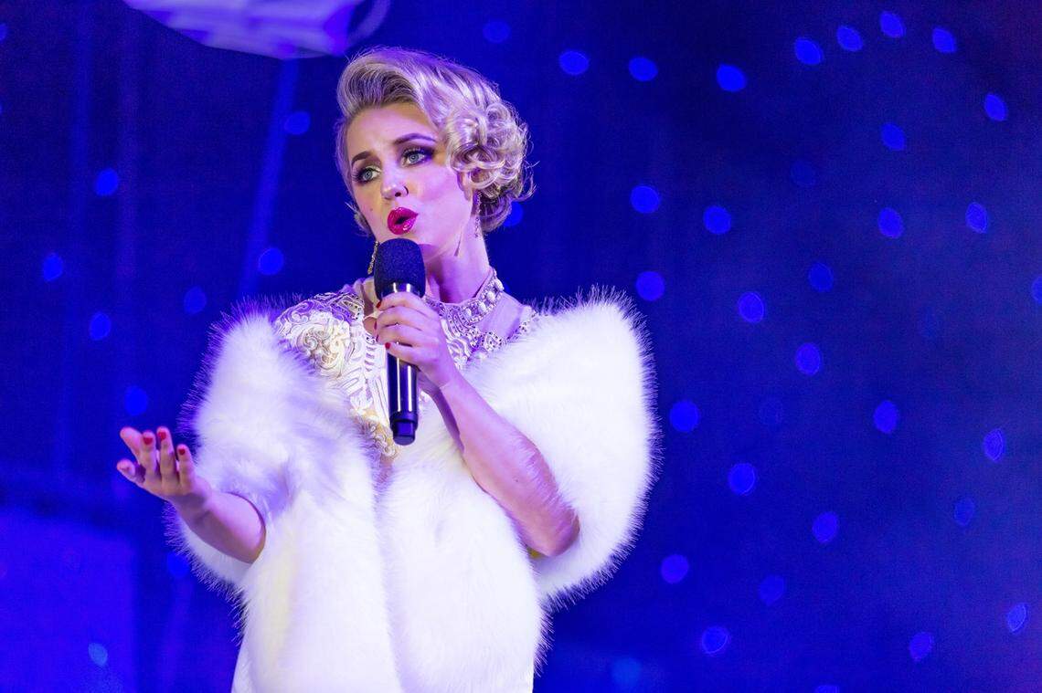 Singer Therese Curatolo will perform with Postmodern Jukebox at the Singletary Center. The ensemble’s marriage of vintage arrangements of modern songs has proven a successful strategy online and in person.