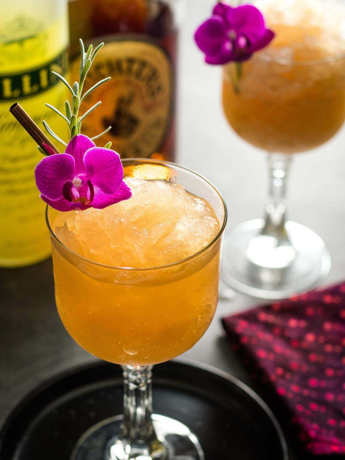 You can make a batch of Lavender Lemon Bourbon Slushies ahead of time then pour them out when the guests arrive for your Derby party.