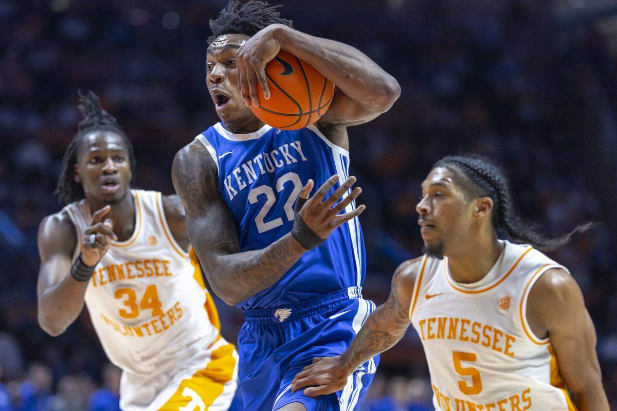 Kentucky center Amari Williams (22) had 10 points, 15 rebounds and four assists in UK’s 78-73 win at Tennessee on Jan. 28.