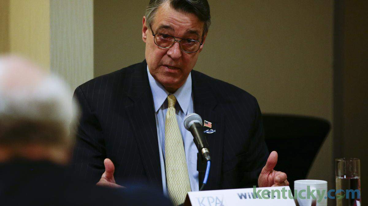  GOP candidate Will T. Scott,  took part in a Gubernatorial Forum, moderated by Al Cross, Institute for Rural Journalism and Community Issues  on Friday January 23, 2015 in Louisville, Ky. Photo by Mark Cornelison | Staff