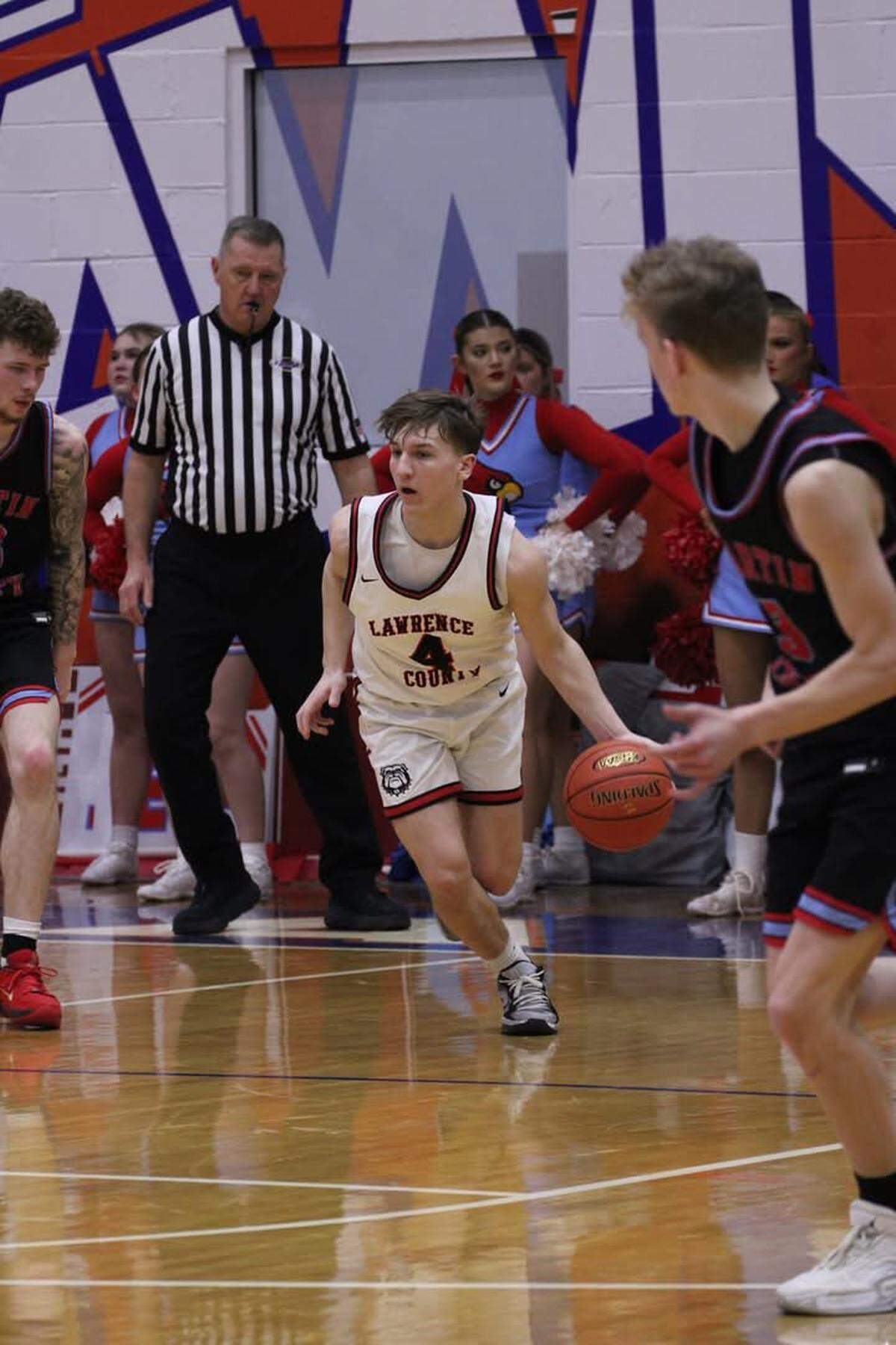 Junior guard Kaiden Harris (4) leads 15th Region champion Lawrence County in scoring at 18.7 points a game.