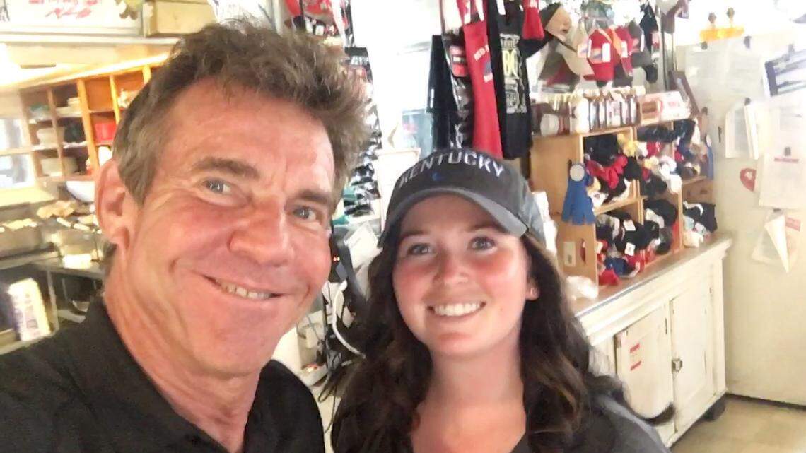 Dennis Quaid took a selfie with server Mandy Flaig when he ate at Red State BBQ on Thursday. The actor and musician is in town for Harry Dean Stanton Fest; he and bandmates will perform at The Burl tonight.