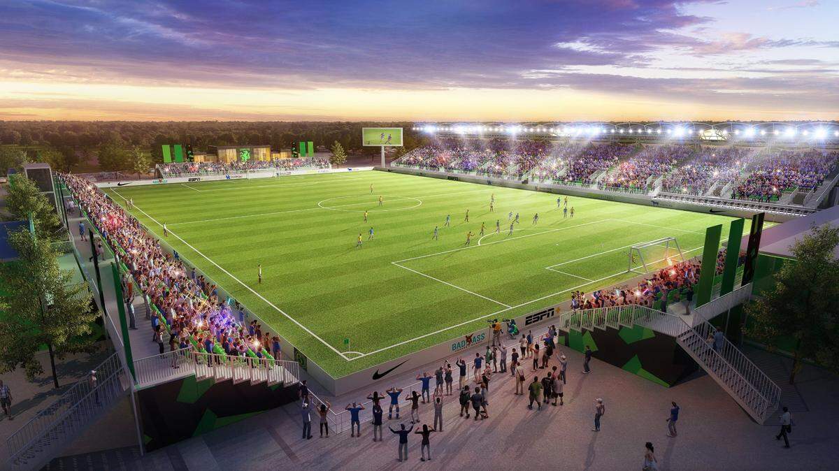 Lexington Sporting Club’s new stadium on Athens Boonesboro Road will initially seat more than 5,000 fans with the ability to ultimately expand to as many as 11,000.