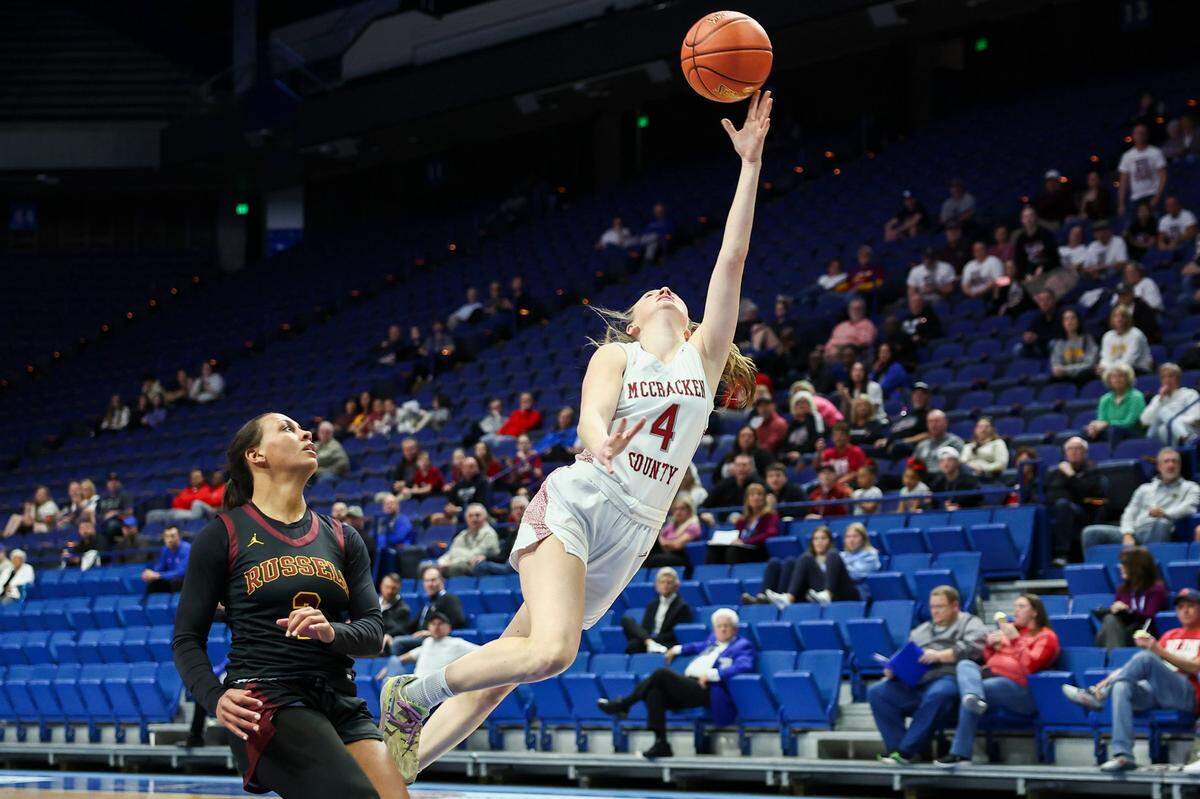 Claire Johnson (4) led McCracken County with 21 points and also contributed seven rebounds, six assists and two steals on Wednesday.