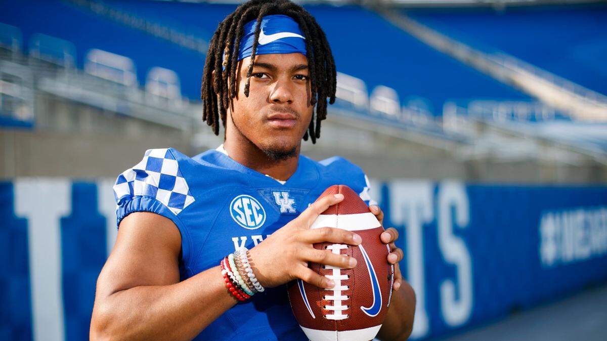 Kentucky’s WanDale Robinson set single-season school records for receiving yardage and receptions in 2021.
