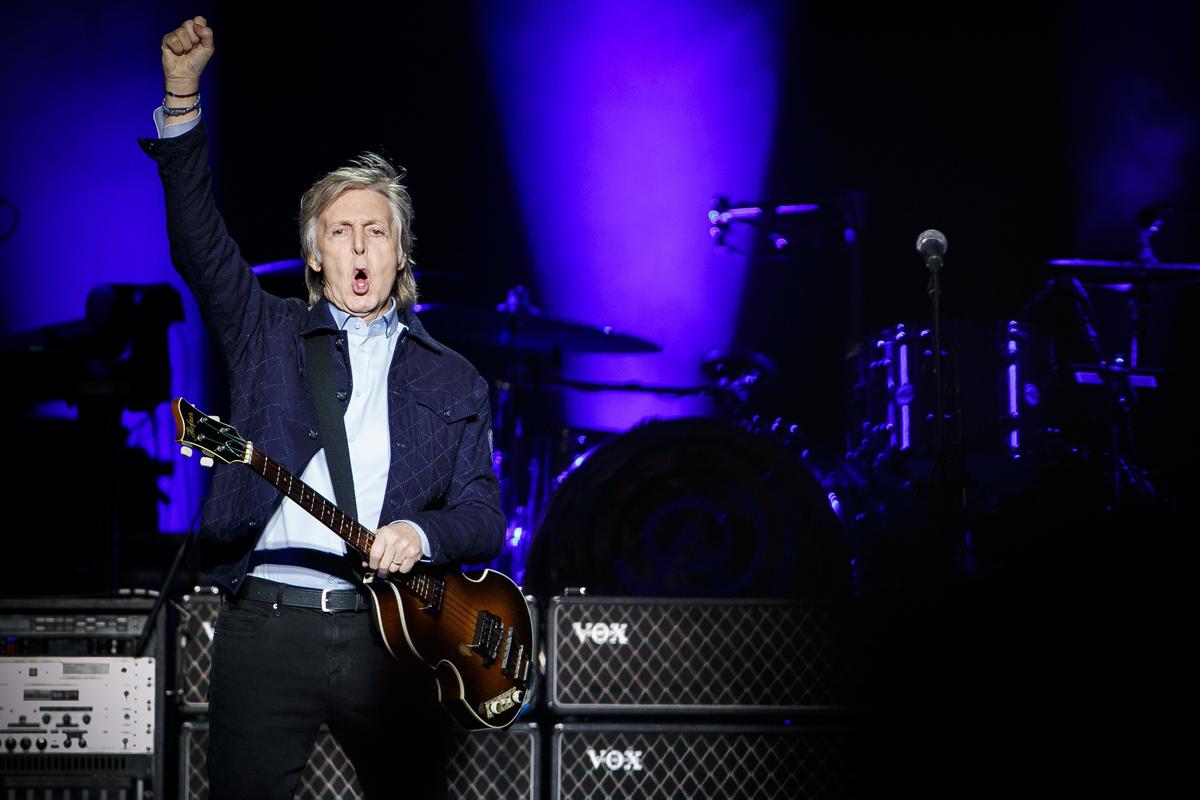 Paul McCartney greeted the crowd then launched into a nearly three-hour concert.