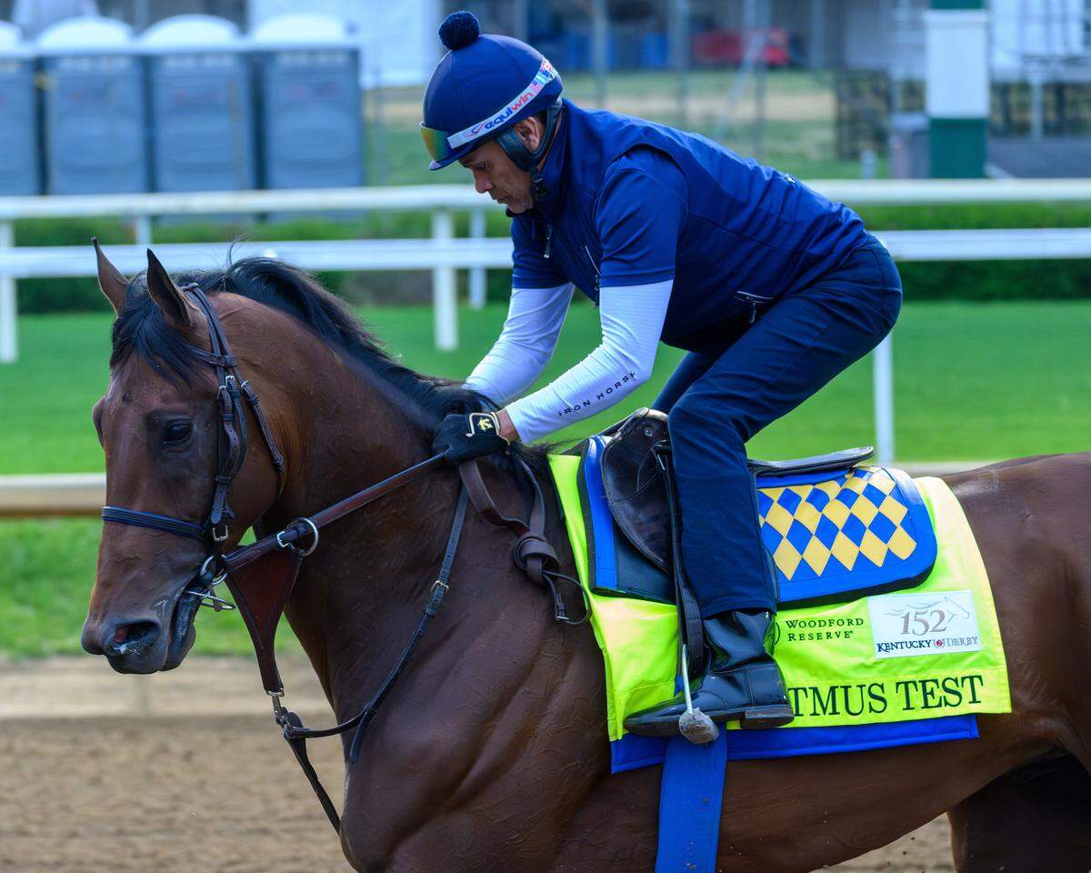 Five different jockeys have ridden Litmus Test in his seven career starts. On Saturday in the Kentucky Derby, Martin Garcia will become the sixth different jockey to ride Litmus Test.