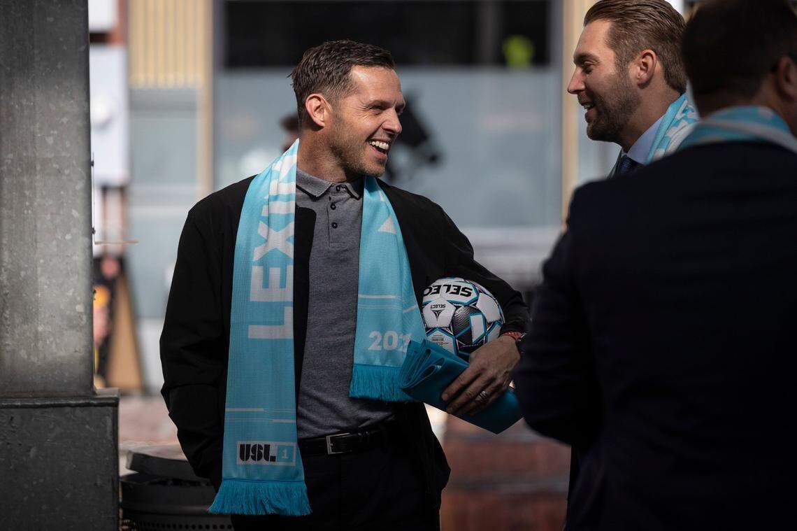 Sam Stockley, a former pro soccer player from England, was introduced Tuesday as the sporting director for Lexington’s new USL League One franchise.
