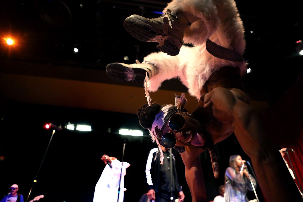 George Clinton and the Parliament Funkadelic perform during Clinton’s farewell tour stop at the Lyric Theatre. Photo by Matt Goins
