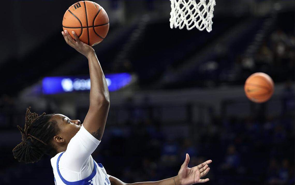 Jordan Obi scored a game-high-tying 17 points in Kentucky’s 76-35 win over Purdue at Memorial Coliseum on Tuesday.