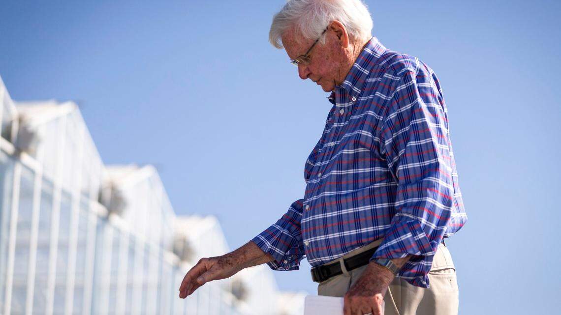 U.S. Rep. Hal Rogers, R-Kentucky, speaks during a press conference and opening of the first AppHarvest greenhouse facility in Morehead, Ky., Wednesday, October 21, 2020.