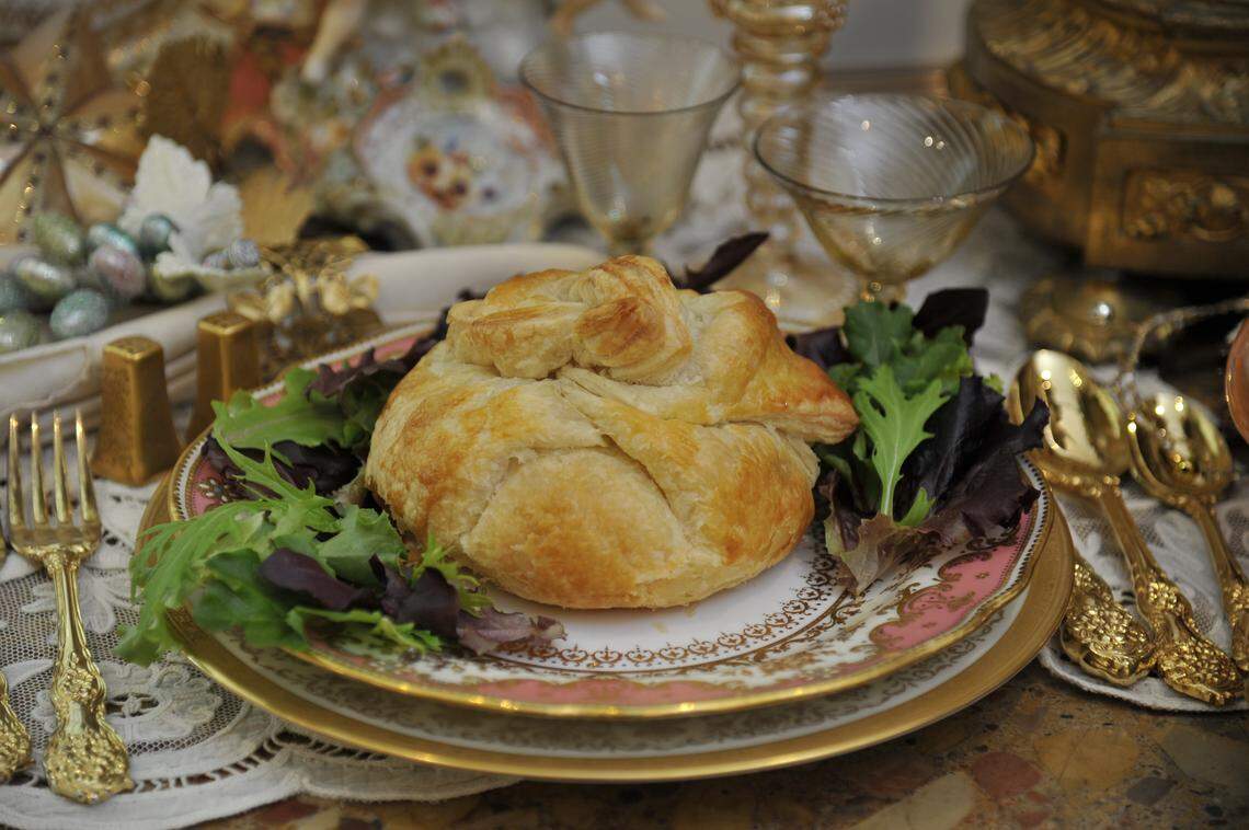 Beef Wellington is one of the perennial favorites at The Glitz, the restaurant inside Irish Acres Antiques in Nonesuch.