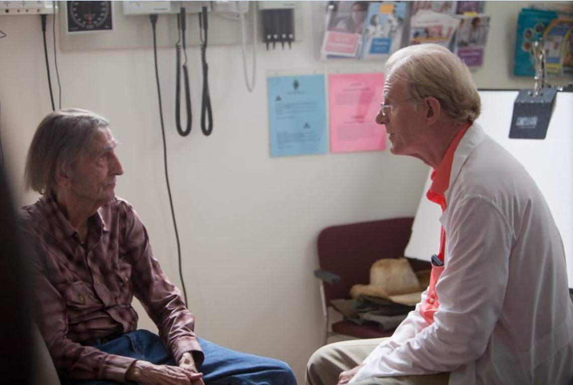 Harry Dean Stanton, left, and Ed Begley, Jr. in 2017’s “Lucky.” It was the final film the good friends performed together in.