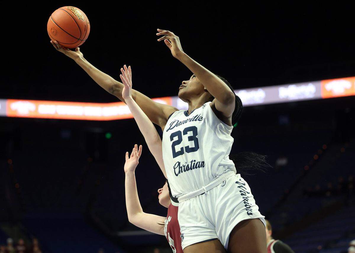 Grace Mbugua collected 32 points, 15 rebounds and four blocked shots to lead Danville Christian past Henderson County on Friday night.