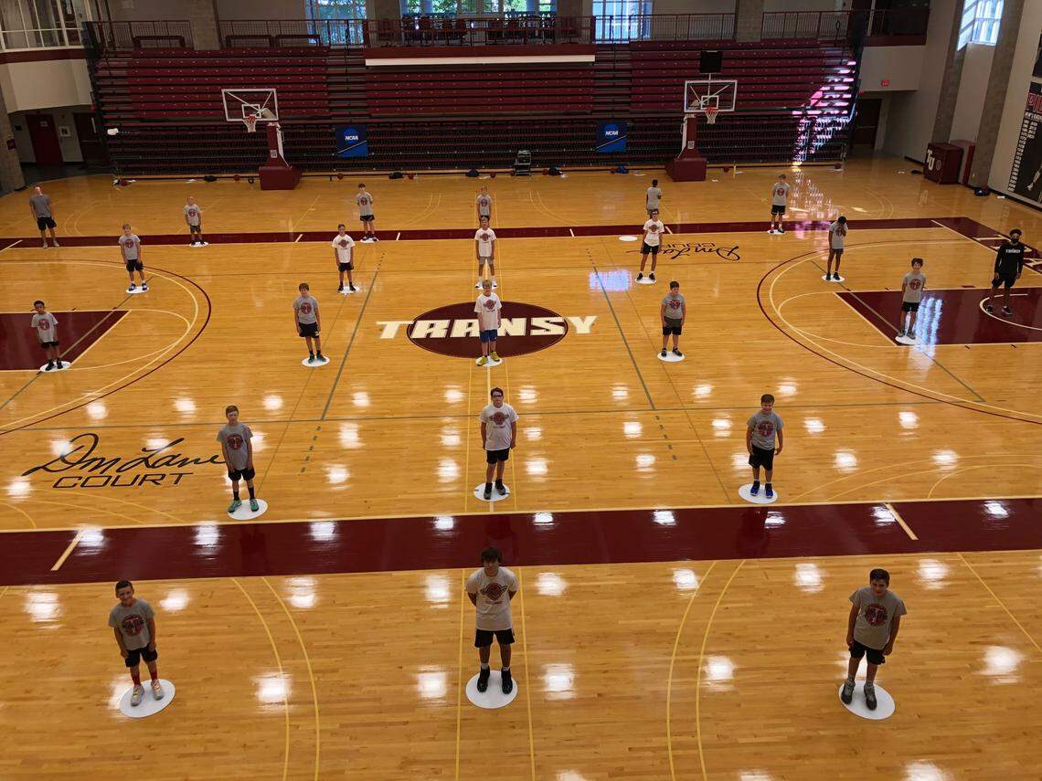 During the coronavirus pandemic summer of 2020, attendance at the Lane Basketball Camps at Transylvania University was capped and social-distancing measures were being observed.