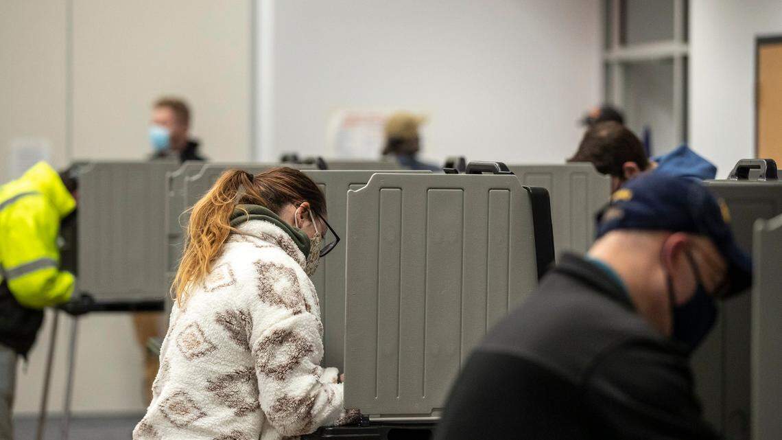 Fayette County residents voted at the Lexington Senior Center in Lexington, Ky., on Tuesday, Nov. 3, 2020.
