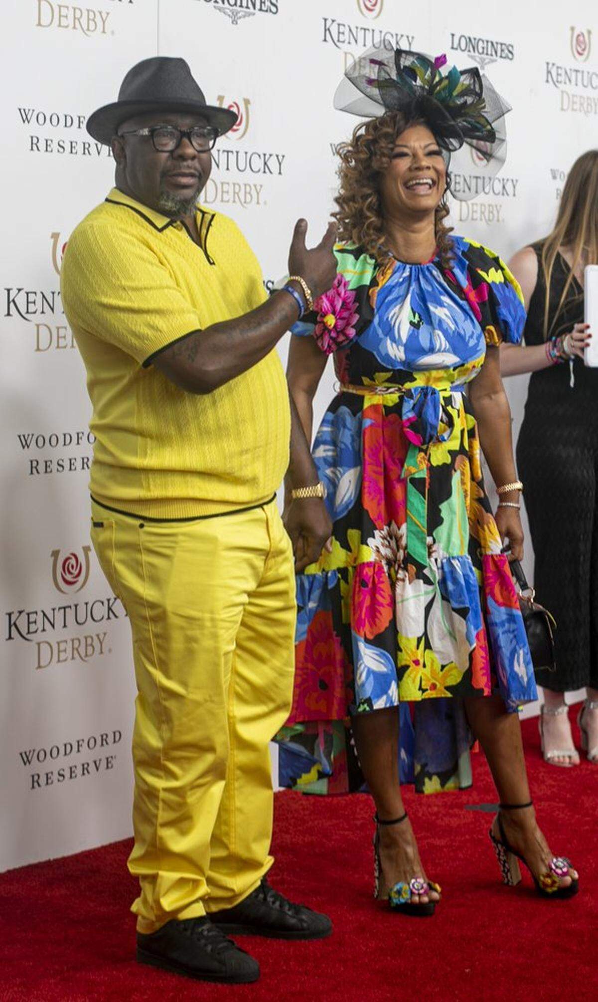 Bobbi Brown walks the red carpet at Churchill Downs in Louisville, Ky., Saturday, May 7, 2022.