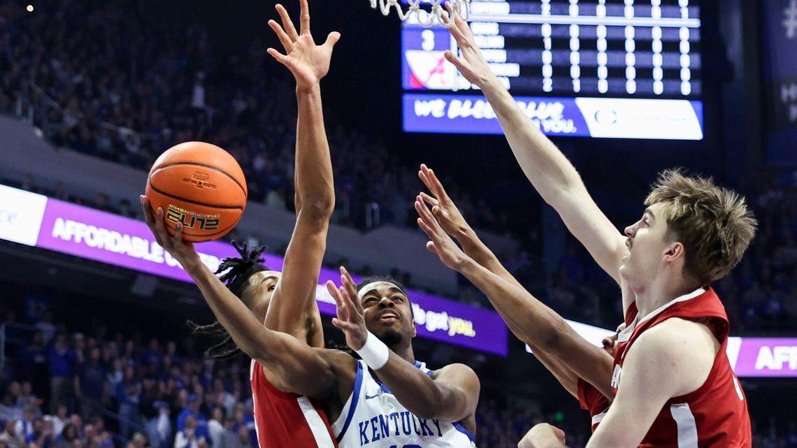Shot charts from No. 17 Kentucky basketball’s 117-95 win over No. 13 Alabama