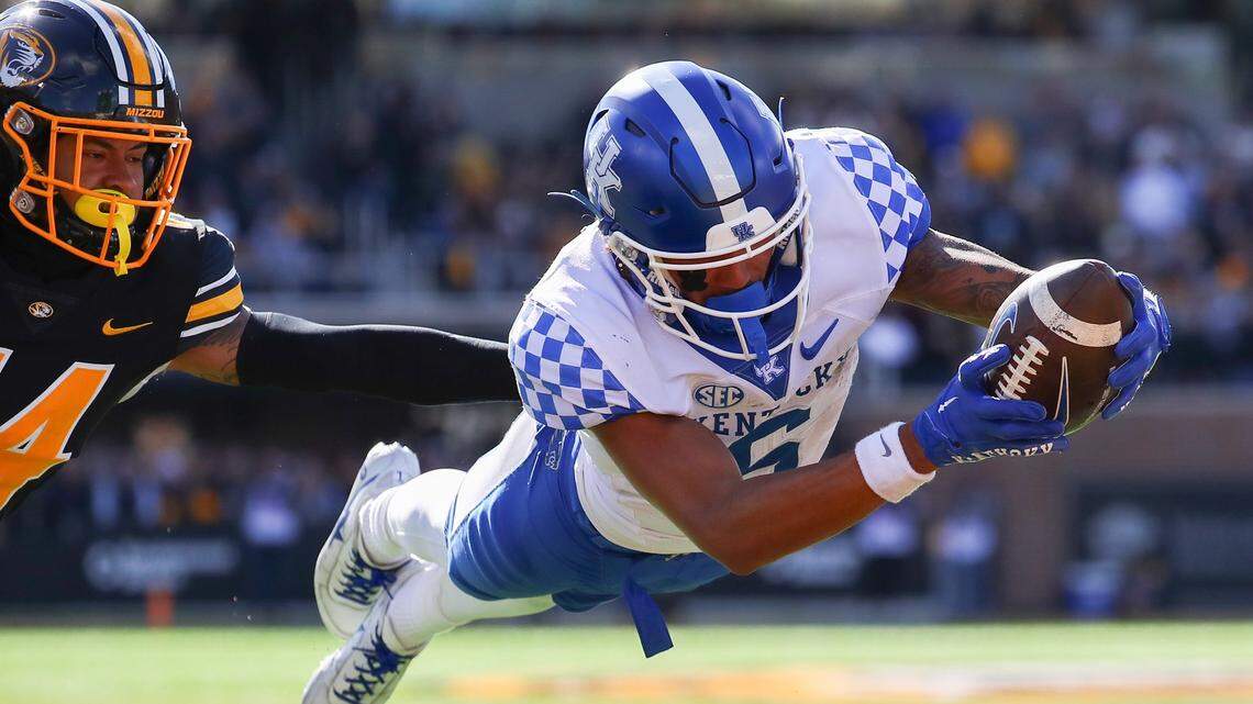 Late touchdown pass from Will Levis to Dane Key sends Kentucky to win over Missouri