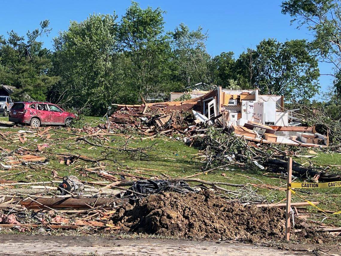 The Sunshine Hills neighborhood of Laurel County had significant damage from overnight storms and a potential tornado overnight May 17, 2025.