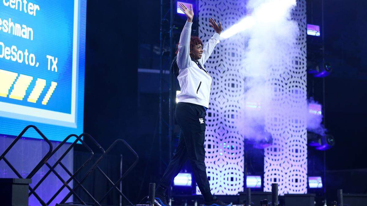Tionna Herron was introduced to the Rupp Arena crowd during Big Blue Madness last fall.
